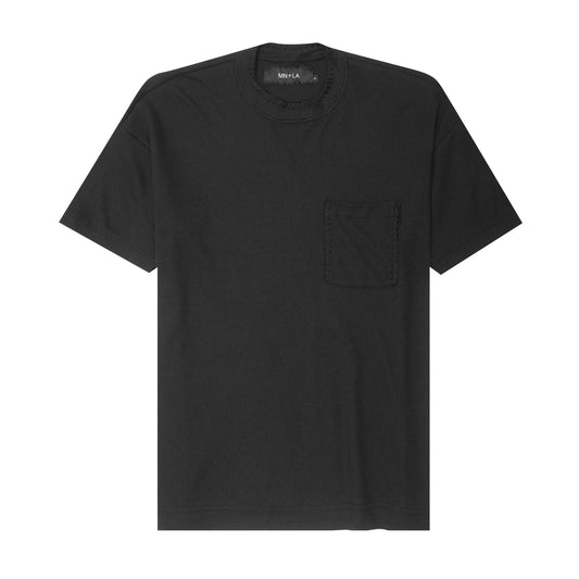 INCA WAFFLE POCKET TEE IN ANTHRACITE