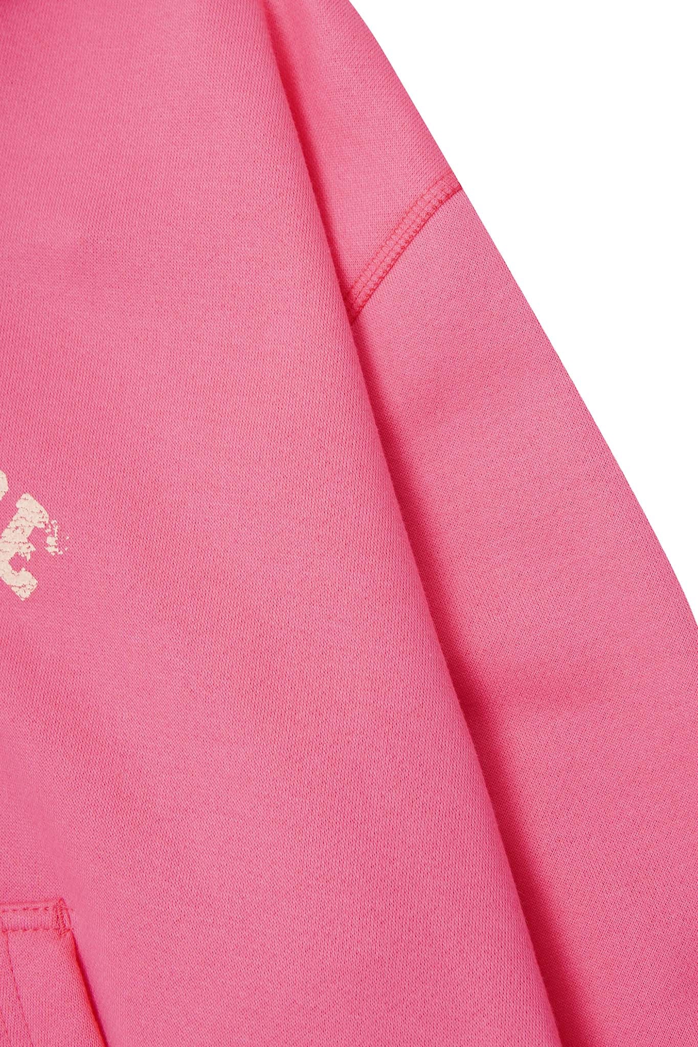 "PORTAL HOUSE 33" HOODIE IN STATIC PINK