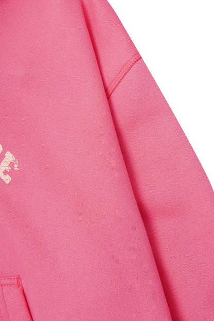 "PORTAL HOUSE 33" HOODIE IN STATIC PINK