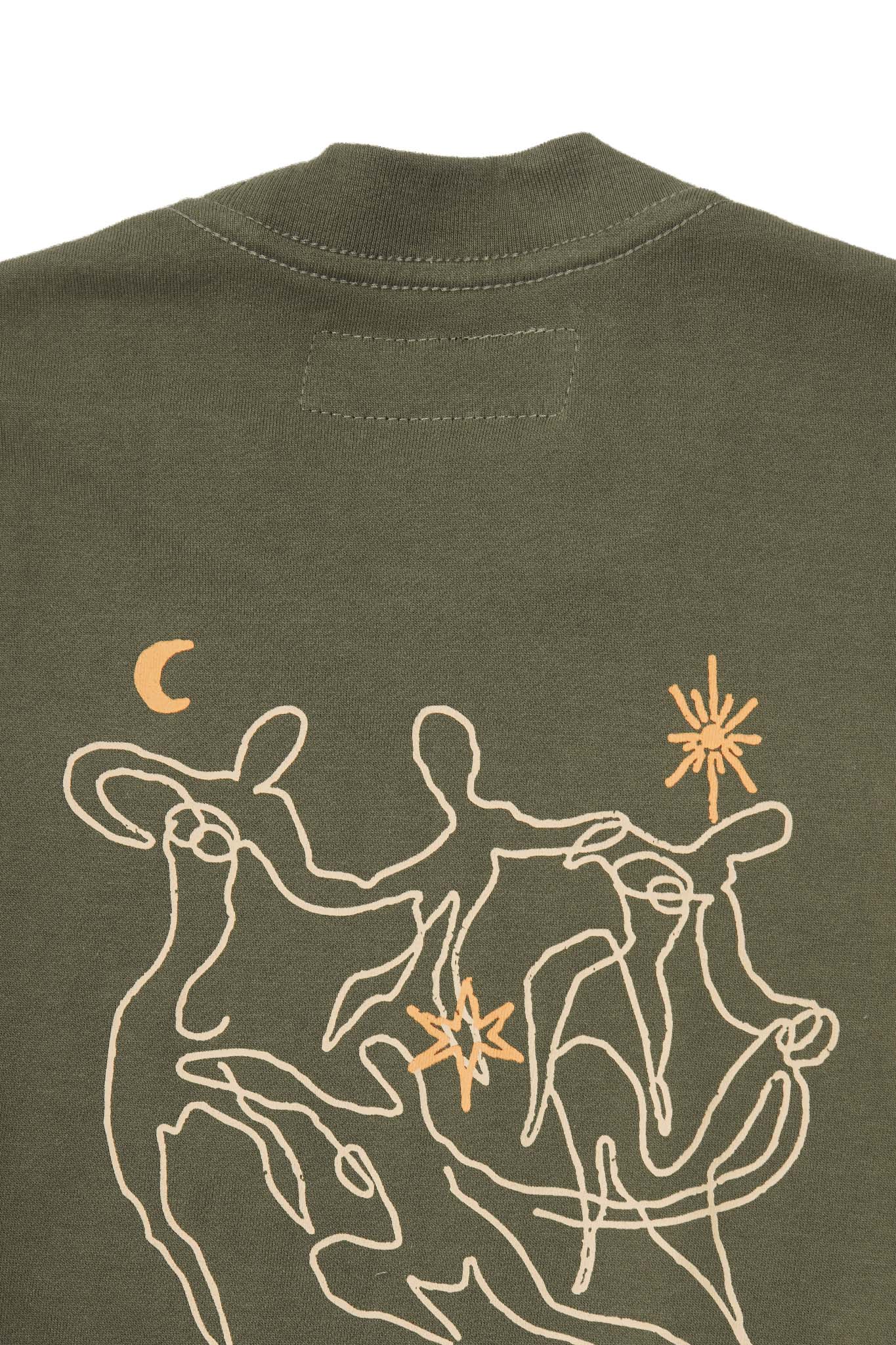 "ETERNAL RYTHM"  ULTRA HEAVY TEE IN OLIVE