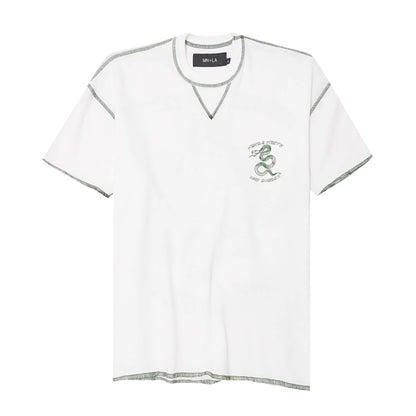 "YEAR OF THE SNAKE V2" WAFFLE TEE IN WHITE