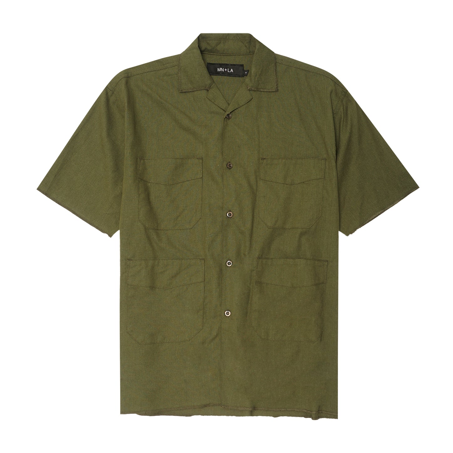 4 POCKET CUBAN SHIRT IN NEEM GREEN