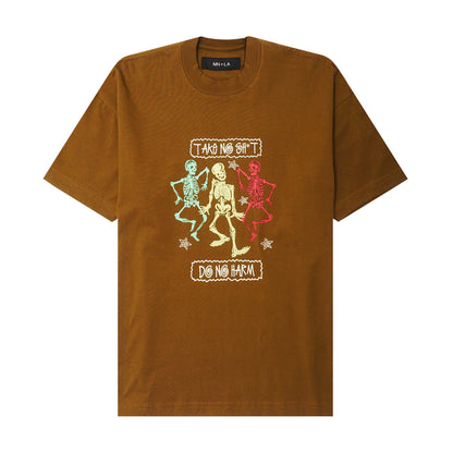 "TAKE NO SHIT" TEE IN RUST