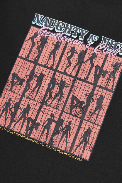 “RED LIGHT” TEE IN CAVIAR