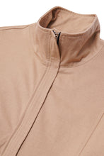 QUARTER ZIP L/S TEE IN BISQUE