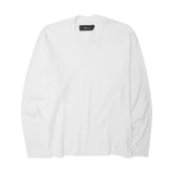 MILITIA LONGSLEEVE WAFFLE TEE V3 IN WHITE