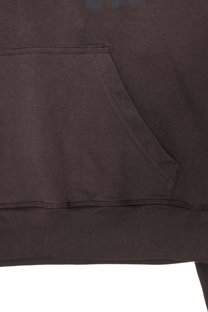 M'$ PAISLEY PATCHWORK MILITIA HOODIE IN CHARCOAL GREY