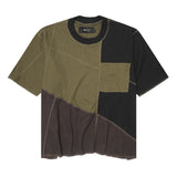 PATCHWORK MOCK NECK WAFFLE TEE IN TERRAIN