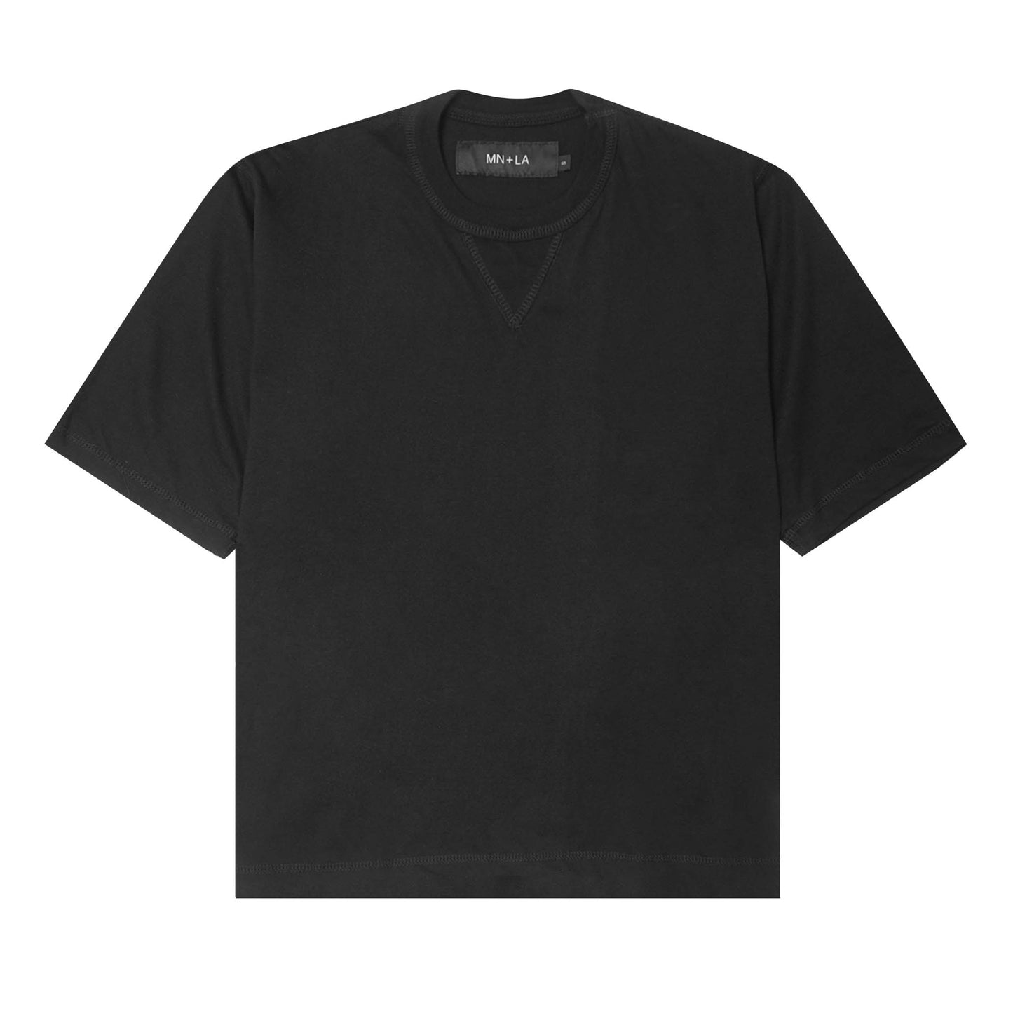 MILITIA MOCK NECK LITE TEE IN ANTHRACITE
