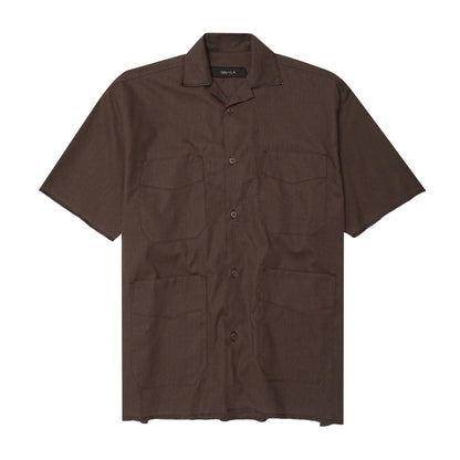 4 POCKET CUBAN SHIRT IN WOOD