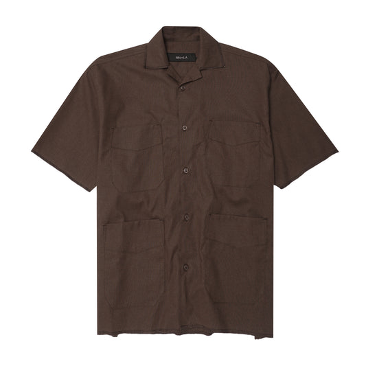 4 POCKET CUBAN SHIRT IN WOOD