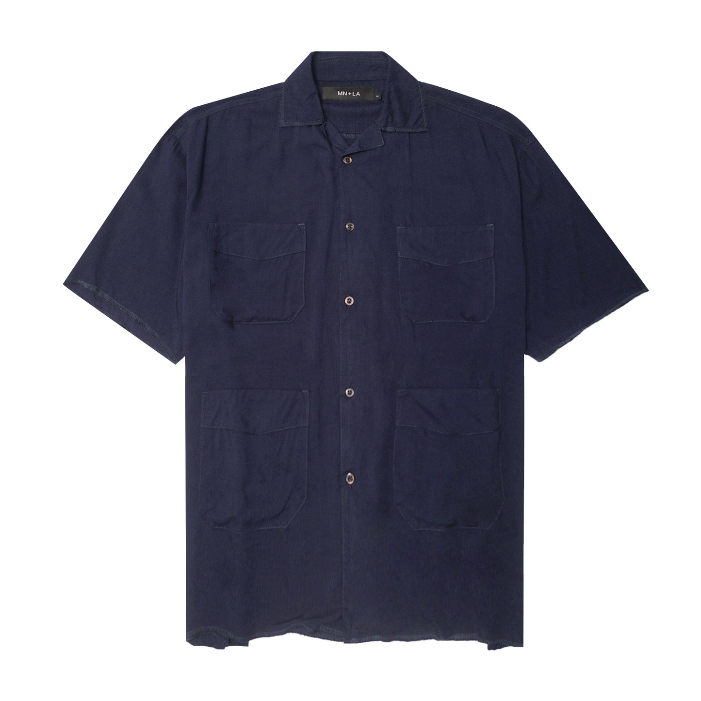 4 POCKET CUBAN SHIRT IN MIDNIGHT