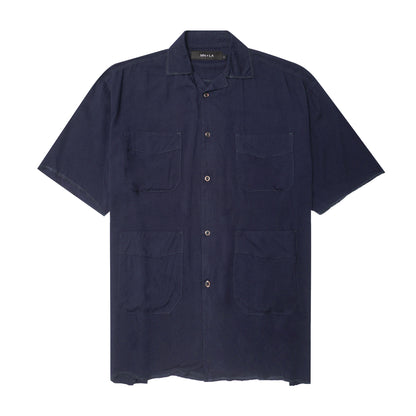 4 POCKET CUBAN SHIRT IN MIDNIGHT