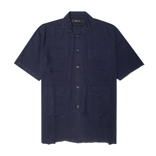 4 POCKET CUBAN SHIRT IN MIDNIGHT