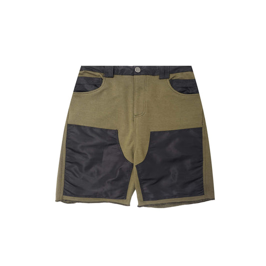 DOUBLE KNEE PHAT SHORTS IN OLIVE