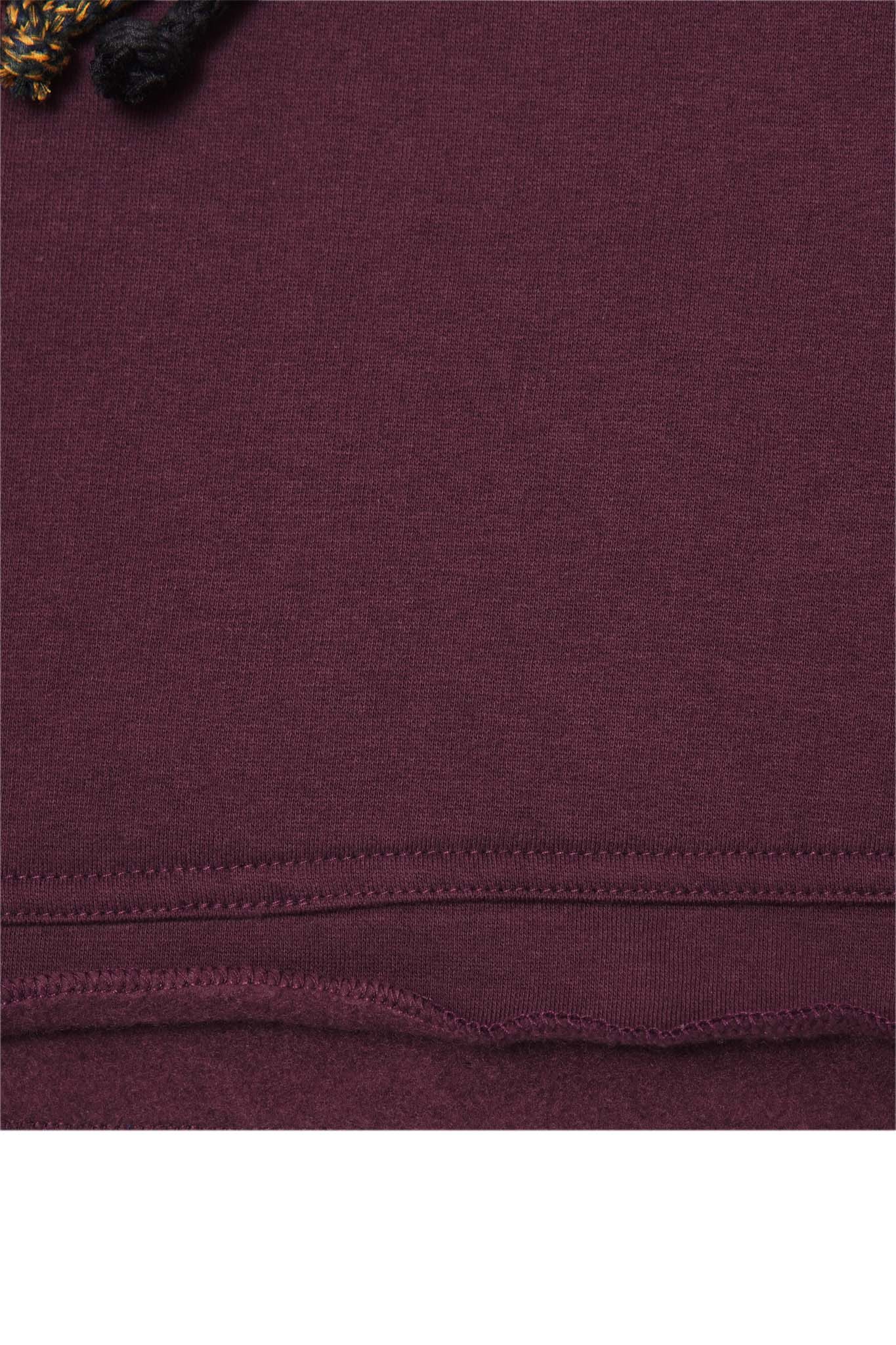 CUTOFF HOODIE IN WINE