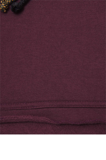 CUTOFF HOODIE IN WINE