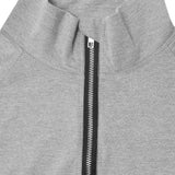 QUARTER ZIP L/S TEE V2 IN HEATHER GREY
