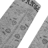 "PEACE PAISLEY" BANDANA SOCK IN STONE GREY