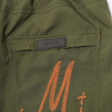M+ DOUBLE KNEE PHAT SHORTS IN MOSS