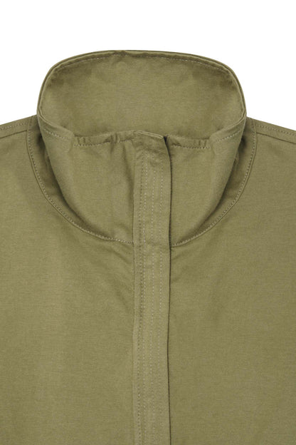 QUARTER ZIP L/S TEE IN OLIVE