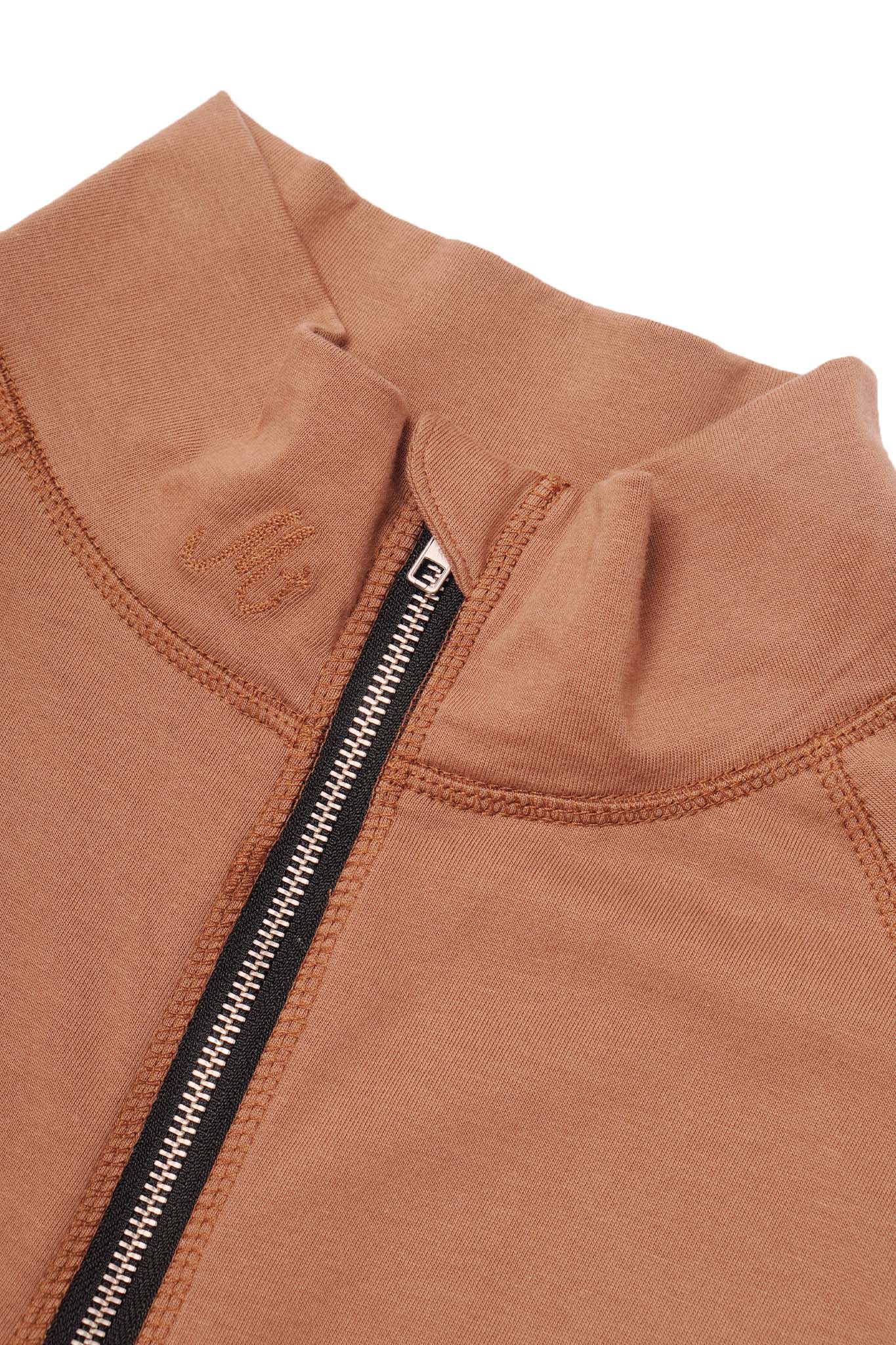 M+ QUARTER ZIP L/S TEE V2 IN APRICOT