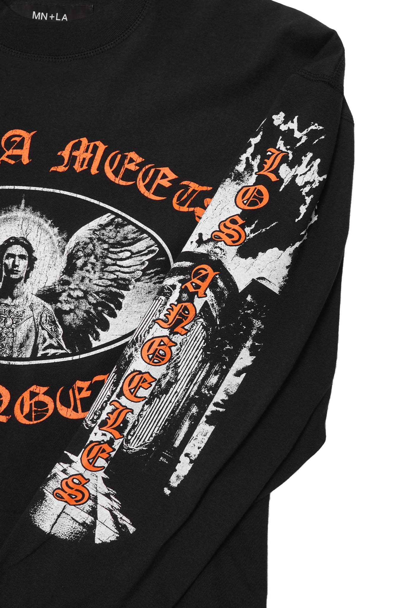 "ARCHANGEL" LONGSLEEVE TEE IN CAVIAR