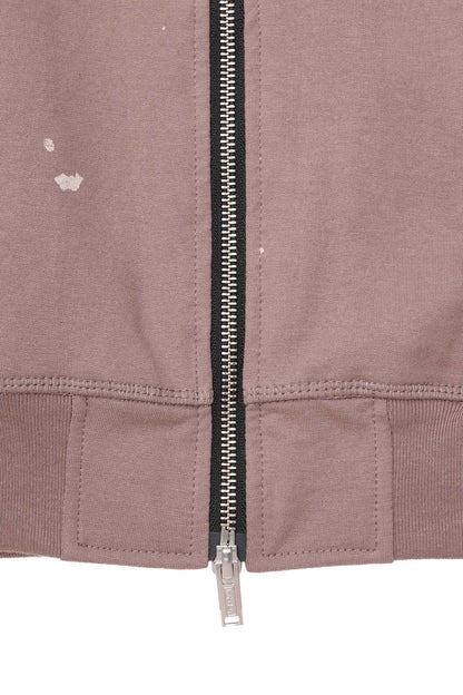 "HITTER" PAINTER'S ZIP HOODIE IN MAUVE