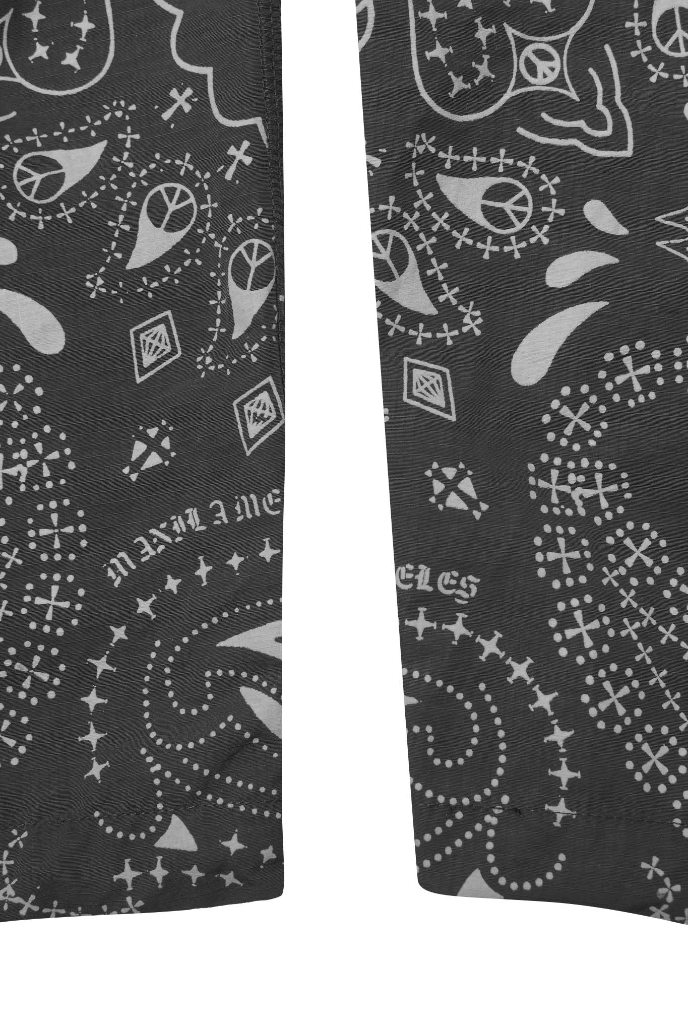 "PEACE PAISLEY" PHAT PANTS IN ANTHRACITE