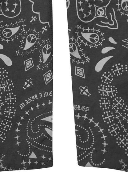"PEACE PAISLEY" PHAT PANTS IN ANTHRACITE