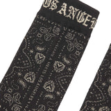 "PEACE PAISLEY" BANDANA SOCK IN ANTHRACITE