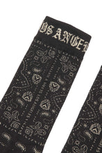 "PEACE PAISLEY" BANDANA SOCK IN ANTHRACITE