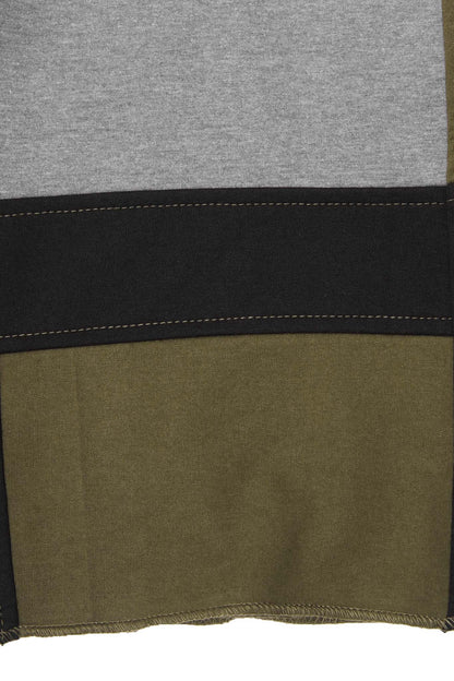 NEEDLEWORK CUTOFF SWEATSHIRT IN TAIGA