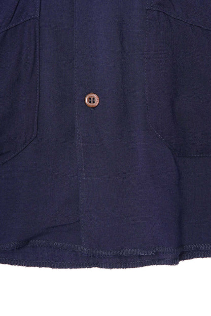 4 POCKET CUBAN SHIRT IN COBALT BLUE
