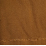 "CROP CIRCLES" MOCK NECK TEE IN RUST