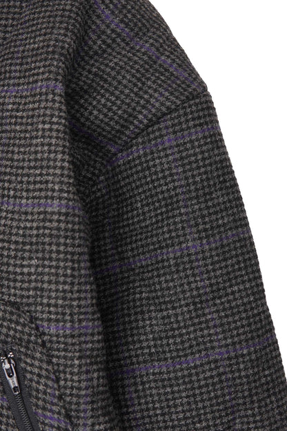 "THAI" BOMBER JACKET IN PIGEON PLAID/CITRON