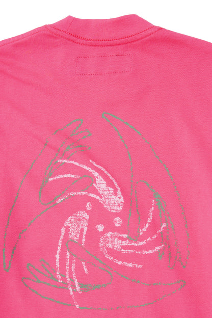 "LIMBO" ULTRA HEAVY TEE IN STATIC PINK