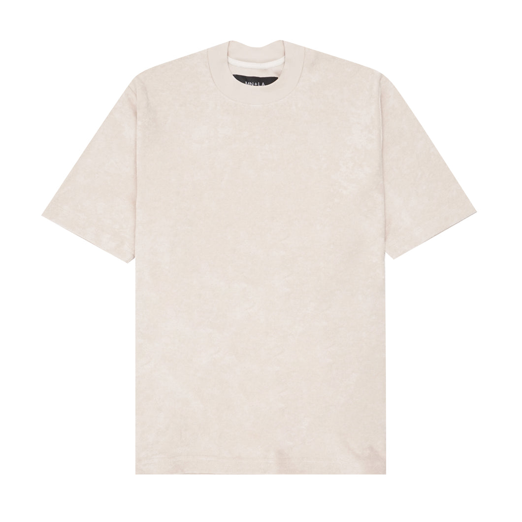 TOWEL TERRY OVERSIZED TEE IN SAND