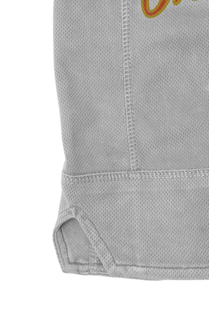 "BURNING STALLION" KNUCKLEHEAD MESH SHORTS V2 IN CEMENT