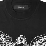 "DIGITAL ANGEL" TEE IN CAVIAR