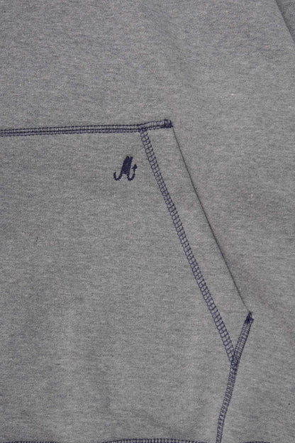 M+ EXO™ HOODIE IN HEATHER GREY/NAVY