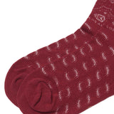 "PEACE PAISLEY" BANDANA SOCK IN BLOOD RED