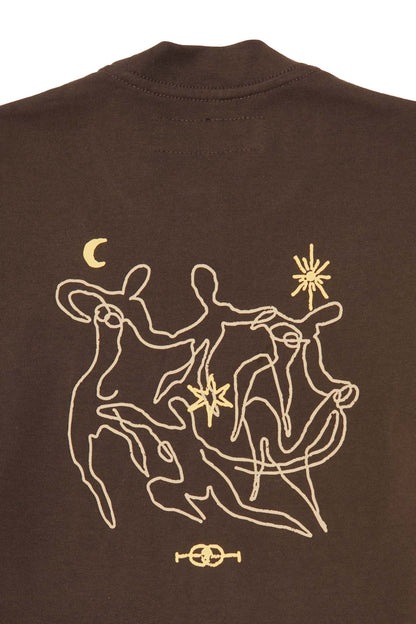 "ETERNAL RYTHM" ULTRA HEAVY TEE IN WOOD