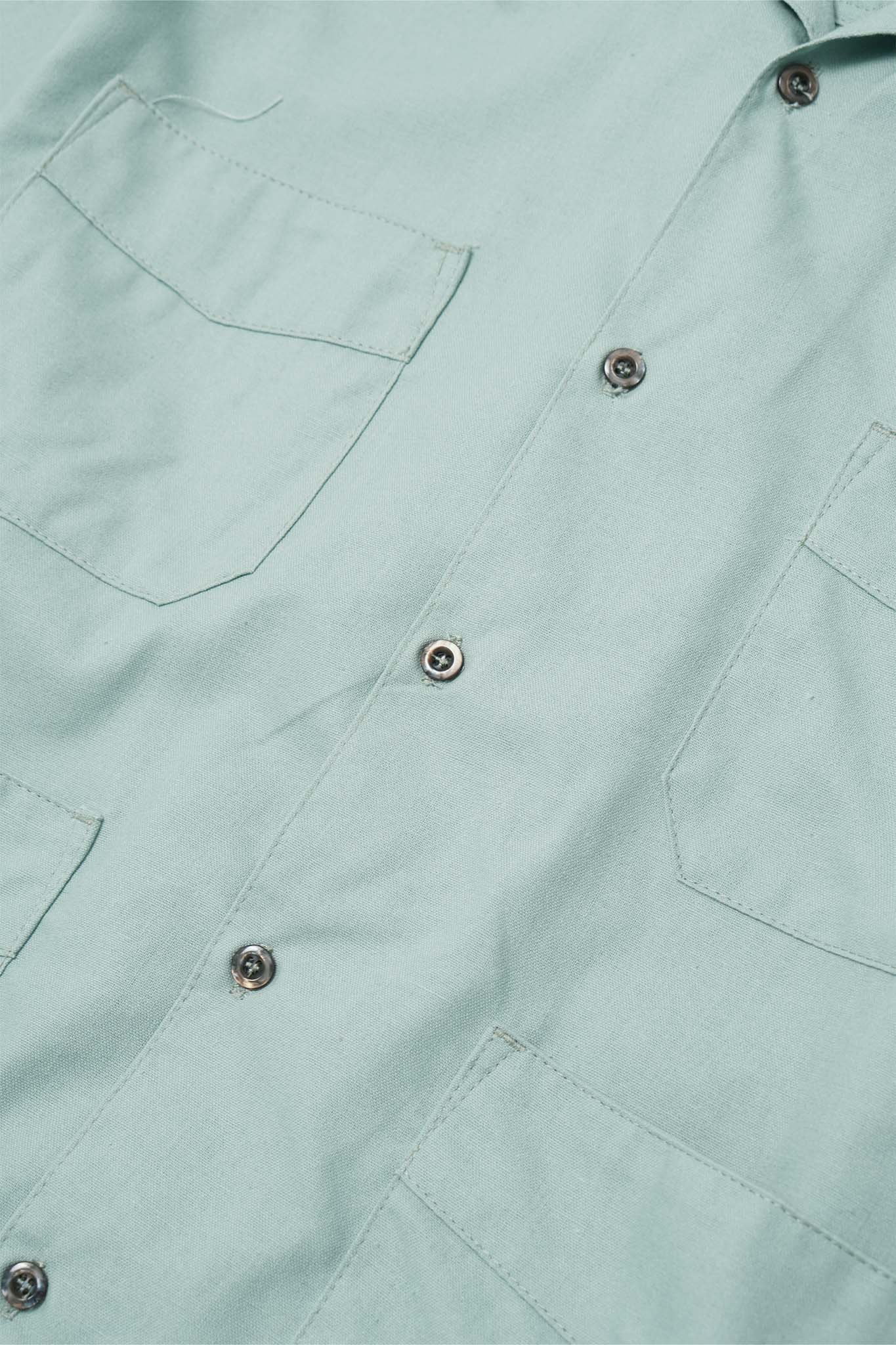 4 POCKET CUBAN SHIRT IN TEAL
