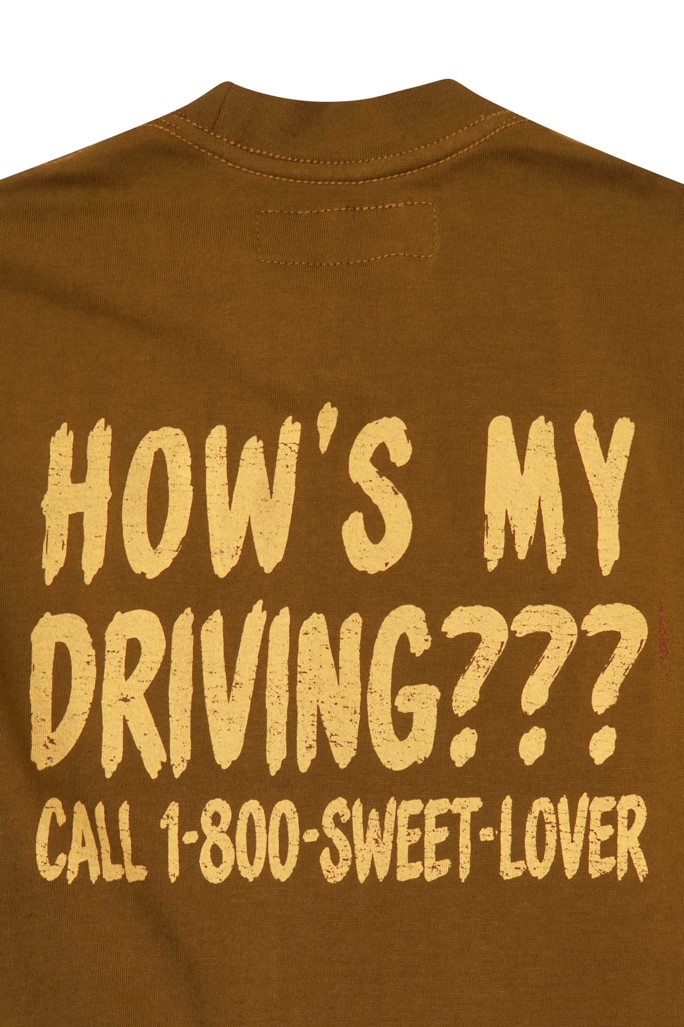 "HOW'S MY DRIVING???" ULTRA HEAVY TEE IN RUST