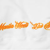 "BURNING STALLION" HOODIE IN WHITE