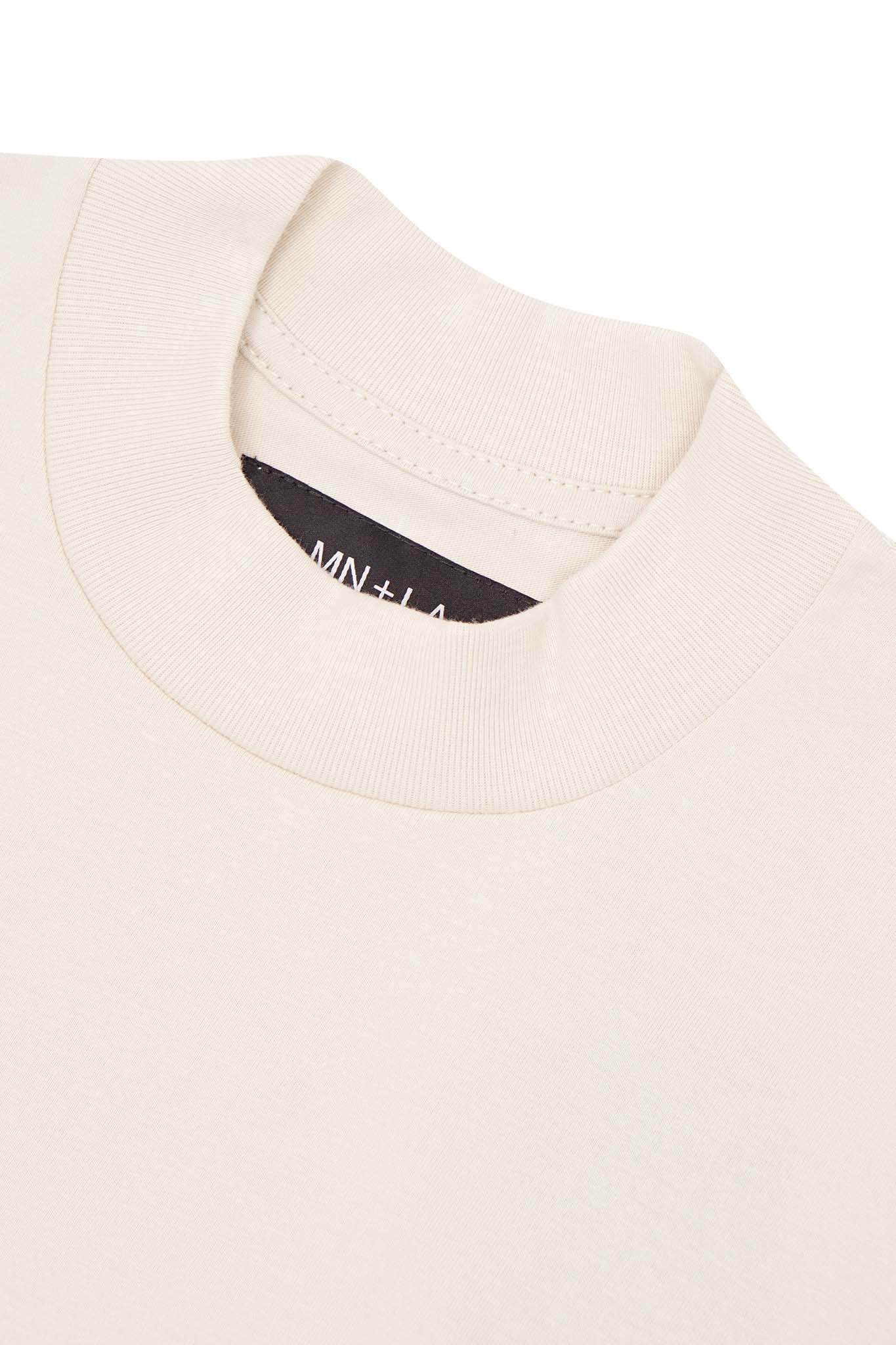 MOCK NECK TEE IN OAT – MN+LA
