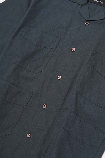 4 POCKET CUBAN SHIRT IN REGAL BLUE