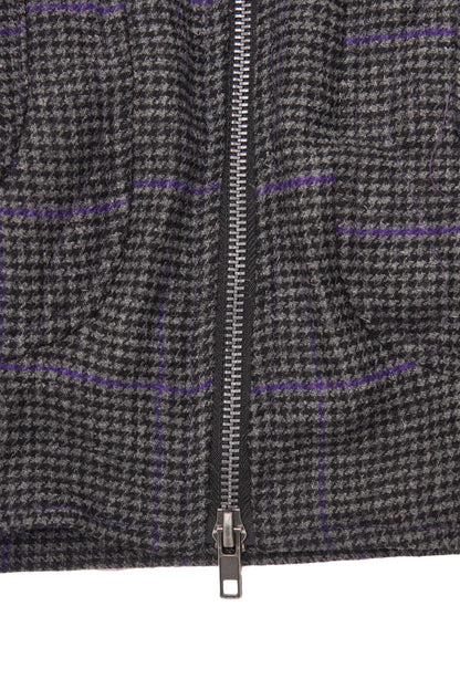 "THAI" BOMBER JACKET IN PIGEON PLAID/SAFFRON