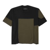 NEEDLEWORK MOCK NECK TEE IN TAIGA